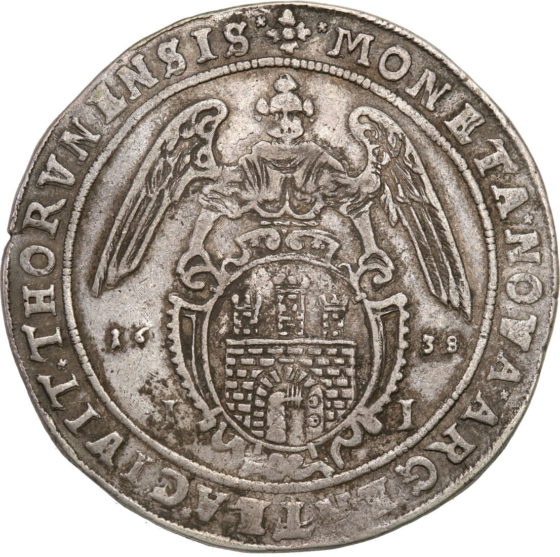 Władysław lV Waza. Talar 1638, Toruń Ex. Potocki - RZADKOŚĆ